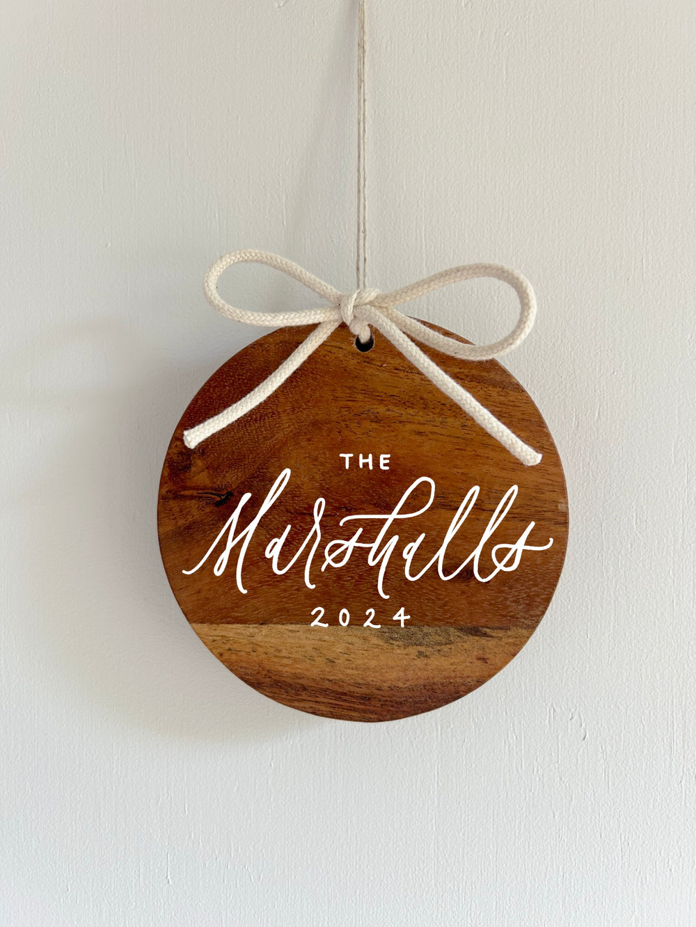 Belle Wood Hanging Christmas Ornament